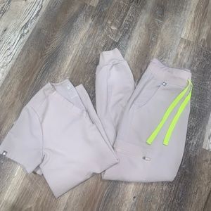 Figs Set- XXS-P. Slate Zamora Joggers/ One Pocket Top